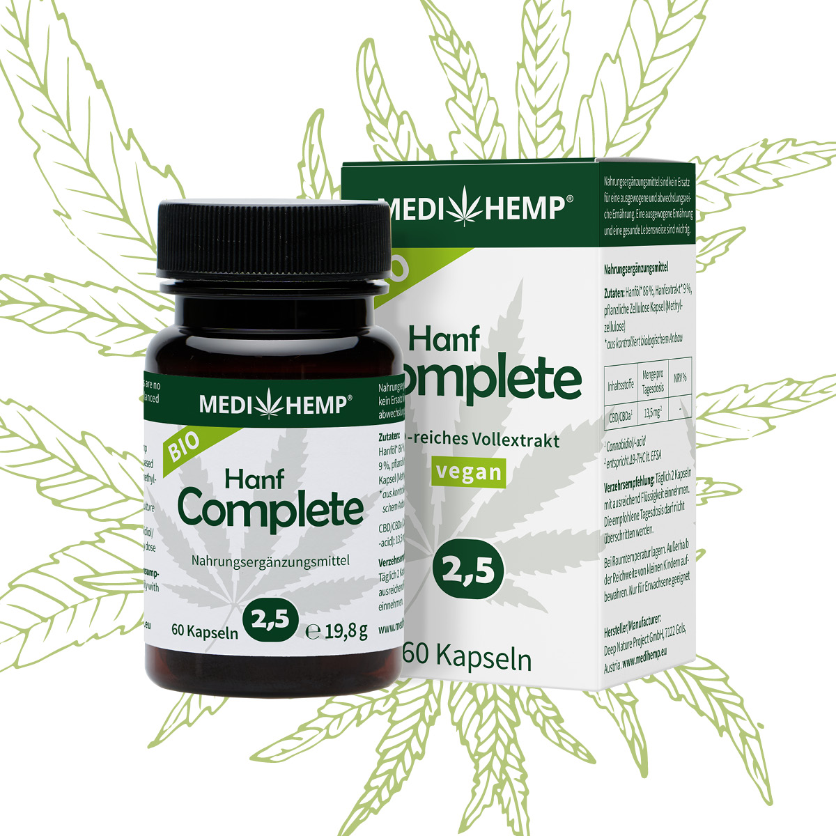 MEDIHEMP Hanf Complete Kapseln 2,5%