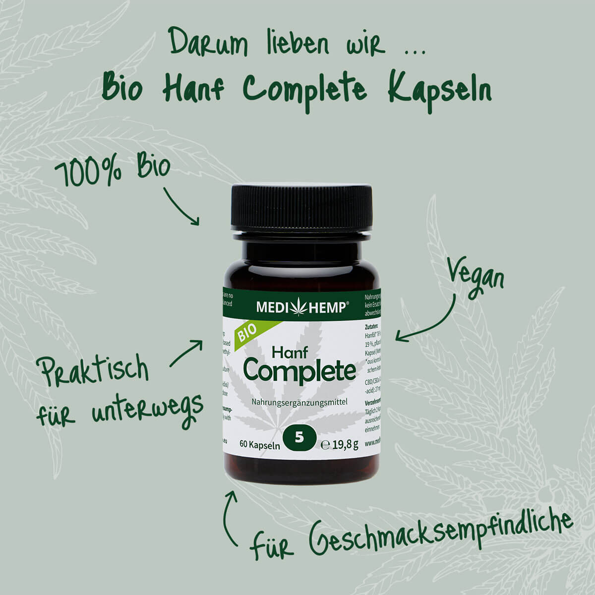 Bio Hanf Complete 5% CBD Kapseln